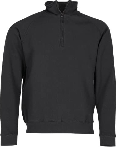 Fruit of The Loom Herren Sweatshirt Zip Neck Sweat 210.01, Gr. X-Large, Schwarz (Black 101)