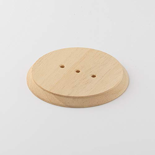 Klartext - Base in legno per interruttori e prese BELLE ÉPOQUE, finitura grezza, Ø60mm