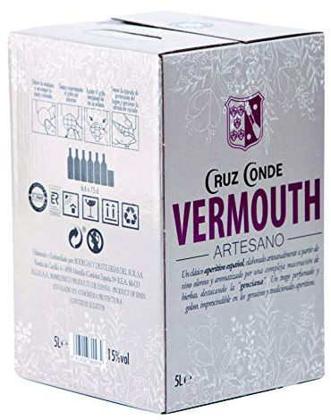 Cruz Conde Vermouth Rojo Artesano 15º Box 5 Litros 100% Pedro Ximénez