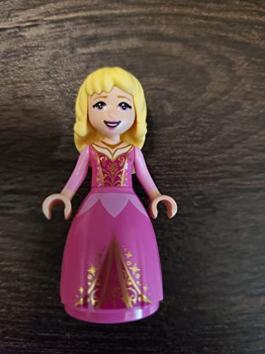 LEGO Princesse Disney : Aurore avec jupe large rose avec filigrane doré
