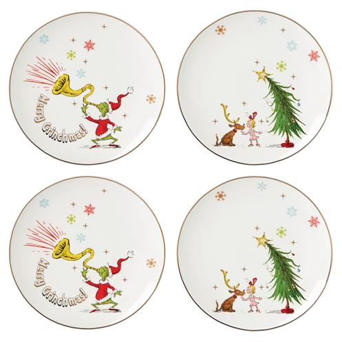 Lenox Grinchie Gifts Akzentteller, S/4, 9 cm, Grün