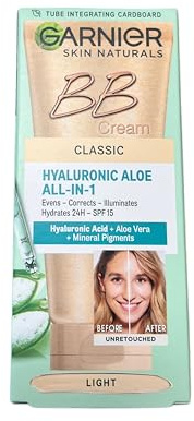 Garnier Skin Naturals Classic Hyaluronic Aloe All-in-1 BB Light Cream, 50ml