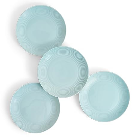 Royal Doulton Dinner Plates, Stoneware, Designed to Mix & Match, Gordon Ramsay Maze Plate 28cm 11in Blue, Set of 4, Extra groot