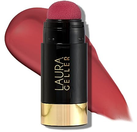 LAURA GELLER NEW YORK Serum Blush Tint (Blushing Berry) - Hydrating, Long-Lasting Liquid Blush with Hyaluronic Acid for Plump, Rejuvenated Cheeks and a Natural Finish