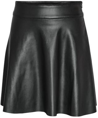 NOISY MAY NMandy PU HW Flared Skirt WVN Noos Mujer Minifalda Negro