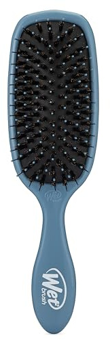 WetBrush Shine Enhancer Brush with Soft Intelliflex and Natural Boar Bristles to Help Distribute Hairs Natural Oils without Breaking Hair, Elemental Blue