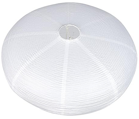 Japanischer Papier Lampenschirm Rund Beige für Deckenleuchten | Papier und Metall, Einfache Montage, Weichere Lichtwirkung, für Büro und Home Decoration
