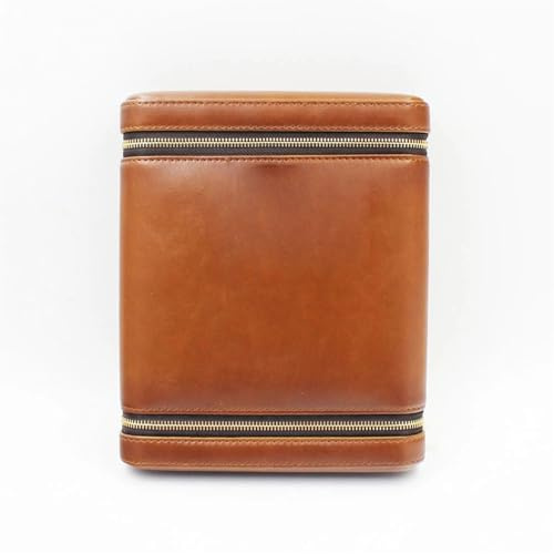 WAOCEO Zigarre Humidor Zigarren-Reiseetui Tragbare Leder Zigarrenetui Humidor 6 Röhren Halter Mini Humidor Box Reise Zigarren Zubehör Mit Geschenkbox Tragbare Zigarrenbox