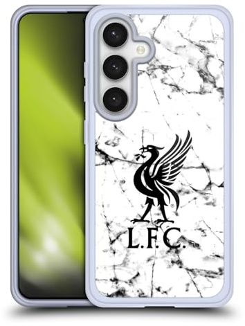 Head Case Designs Offizielle Liverpool Football Club Liver Bird Schwarz Marmor Gelhülle [Militärischer Schutzgrad] Kompatibel Mit Samsung Galaxy S24 5G Und Kompatibel Mit MagSafe