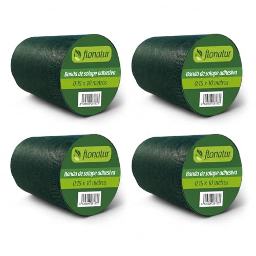 flonatur Banda de Solape adhesiva para Césped Artificial - 10m x 15cm | Adhesivo Fuerte | Resistente a la Humedad, Duradero, Interior y Exterior, Unión para moquetas y alfombras (4)