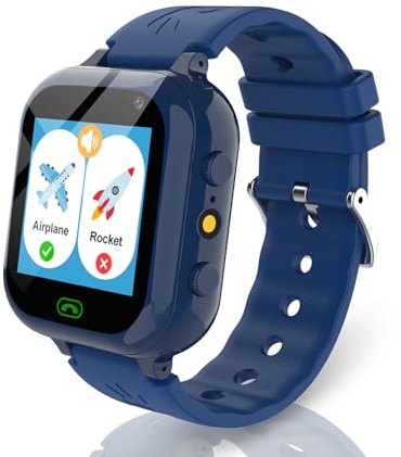 MiracDan Smartwatch per Bambini 3-12 Anni Con 25 Giochi, Musica, Fotocamera, SOS, Torcia, Sveglia. Orologio Con Sim, Regalo di Natale e Compleanno, Blu