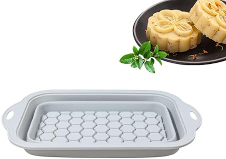 Generisch Molde para pan plegable, forma rectangular, antiadherente y fácil de disolver, para tartas caseras, helados