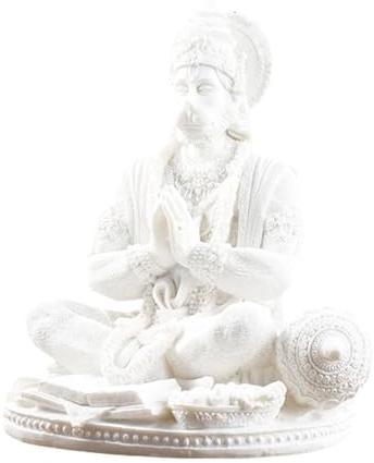 HINAYOSAN Resins Hanuman - Figura de mono hindú del dios de la fuerza, estatuas de Budas, escultura, decoración de escritorio para el hogar y la oficina