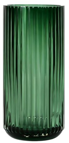 Anquephd Grüne Zylindrische Vase Modernes Design für Blumenarrangements - Glas Bodenvase - Perfekte Vertikale Dekoration - Hochwertige Blumenvase (Grüne 25 cm)