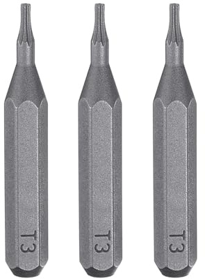 QUARKZMAN 3pz Punte Cacciavite T3 Torx 5/32 Esagonale 28mm Lunghezza Stellare aimanté Testa a 6 Punti Punte Esagonali in Acciaio S2 per Cacciaviti Elettrici Manuali Riparazione