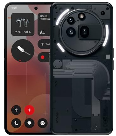Nothing Phone (3a) Pro Smartphone, display AMOLED da 6,8 pollici da 120 Hz, fotocamera frontale da 50 MP, processore Snapdragon 7s gen3, Bluetooth 5.4, IP64 impermeabile, 5000 mAh, Dual Nano SIM,