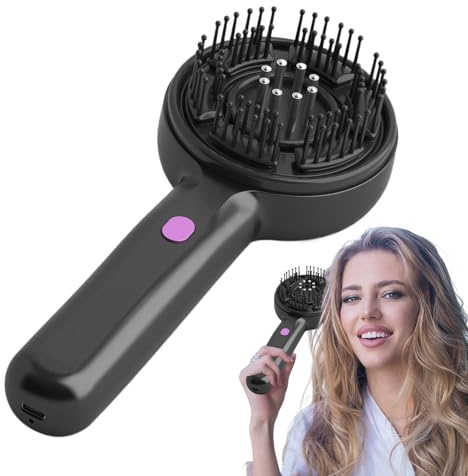 Acunny Öldiffusor -Massage Kamm, Haarölmassage Kamm - 3 Modi Elektrische vibrierende Haarbürste - Multifunktionsvibrierende Kopfpeeling für und trockene Verwendung Reinigung