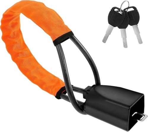 ASENDIWAY Lenkradschloss, universelles Anti-Diebstahl-Autoschloss mit 3 Schlüsseln, passend für die meisten Autos, Fahrzeuge, LKWs, SUVs, Lieferwagen