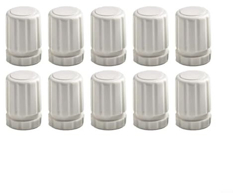 10 tappi per radiatore in plastica bianca a pressione, tappi per valvola del radiatore, interruttori a volantino M30 × 1,5 accessori collettore riscaldamento a pavimento