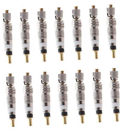 Garneck 12piezas Núcleo De Válvula Presta para Bicicleta y Carretera Núcleo De Vástago con Recubrimiento De Níquel Compatible para Válvulas Tubeless Reparación Segura y Duradera