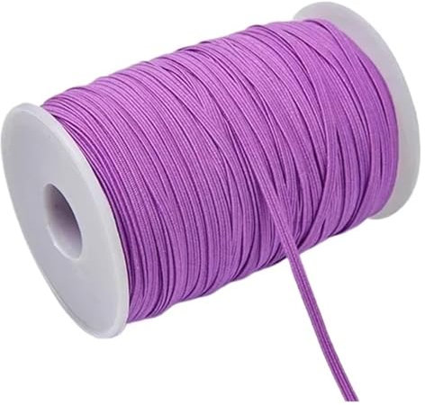 Banda elástica de goma de colores de 3 mm y 6 mm for coser, cinta elástica de licra, adorno for tela, accesorios de bricolaje for prendas de vestir, elástica for coser.(Purple Red,6mm 100yards)
