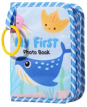 Baby Fotoalbum, 16x11.5cm Weiches Babyalbum Mit Spiegel Mein Erstes Familienalbum Stoff-Fotobuch Baby-Erinnerungsbuch Geburtstagsgeschenke Für Junge Mädchen