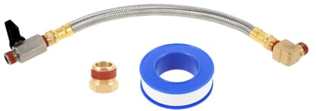 Vaguelly Npt Brass Quick Connect Ball Valve Kit for Air Compressor Drainage Wear-Resistant Assembly with Elbow Fitting Easy Installation and Precise Flow Control