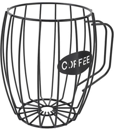 BAFOVY Portacaffè Portacapsule Organizzatore di Cialde Caffè Portacapsule in Ferro Forma Orso con Apertura Larga per Accessori da Contiene 40 Cialde
