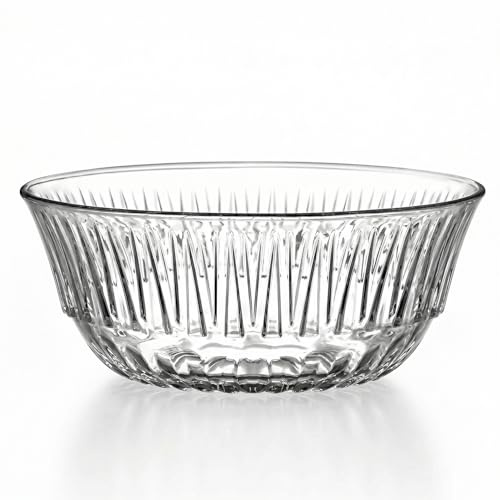 Shov LAV Alinda, grande insalatiera XL Special Edition, ciotola in vetro da 2050 ml, per insalata, frutta e punch, diametro 22,5 cm, design in cristallo di alta qualità, lavabile in lavastoviglie