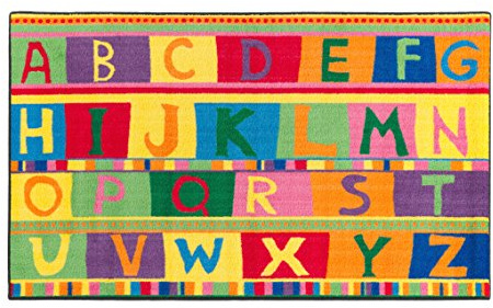 Flagship Carpets ABC Tapestry Machine Washable Educational Rug for Childrens Classroom, Home Learning and Playroom Rug or Children's Bedroom Carpet, 3' x 5', Multicolor