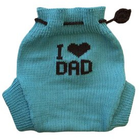 Funda para pañales de lana de merino 100% de punto para bebé azul Aqua Azul-gris oscuro Talla:M