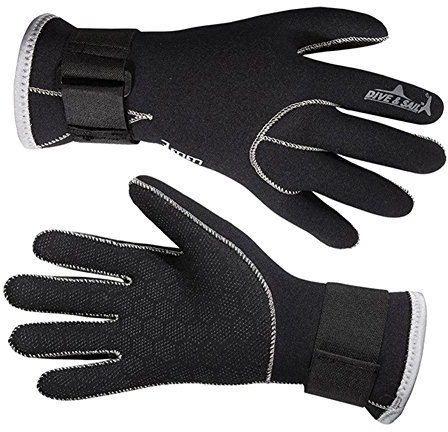 Aogolouk 3MM Neoprenhandschuhen Handschuhe zum Surfen, Tauchen, Schwimmen, Wassersport (L)