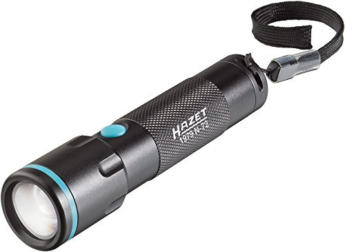 Hazet Taschenlampe (Lichtausbeute: bis 200 Lumen, Leuchtreichweite: bis 175 m, 3 Watt LED, mit Energiesparmodus) 1979N-72