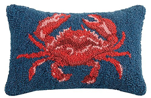 Peking Handicraft 30PA286C12OB Crab Hook Pillow, 8X12 Throw Pillow