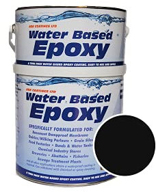 Damp Proof Epoxy Resin Water Based Paint for Garages, Walls, Basements and Tanks - 2.5L (Black)