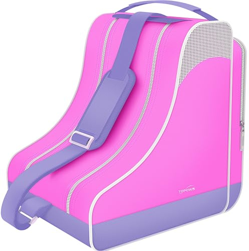 TOPOWN Premium Ice Skate & Roller Skate Bag for Men, Women & Kids Up to Size 12(US)