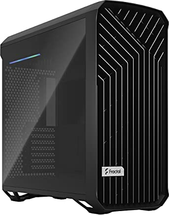 Fractal Design Torrent Black E-ATX Dark Tempered Glass Window High-Airflow Mid Tower Computer Case