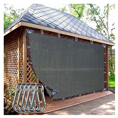 VXHCS Verdunkelungs und Sonnenschutzvorhänge Schwarzes HDPE-Schattentuch 85% Schattenstoff, mit Knopflöchern und Häkchen, UV-Beständiges Netz (Color : Black, Size : 4x5m)