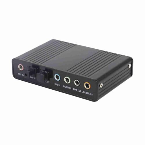 Yctze USB External 6 Channel Digital Optical SPDIF Sound Card Output Adapter for PC, 5.1 Blaster with Topiky Soundkarte PCIe