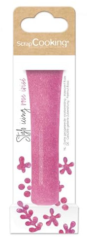 ScrapCooking - Stylo Icing Rose Irisé - Stylo Glaçage Alimentaire Pâtisserie - Encre Pailletée Comestible - Écrire & Dessiner sur Gâteaux & Biscuits - Anniversaire - 7074