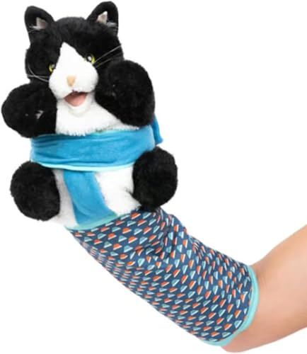 Kattdocka brottare, katt brottare handdocka, interaktiv kattleksak, rolig katt docka brottning leksaker, presenter till kattälskare, hållbar plyschfylld djurleksak