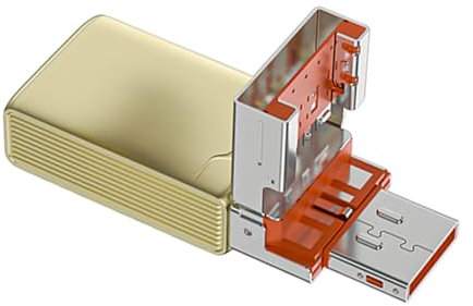 VIVIWI Lecteur de carte micro SD de type C, adaptateur de carte mémoire portable avec convertisseurs USB pour ordinateurs portables et smartphones