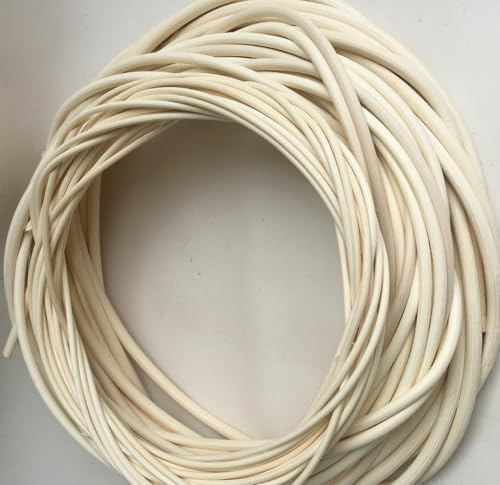 Ratan Natural por metros, Listón de Ratán Redondo – Ø 2.5 mm, 500 g, Ideal para Muebles, Cesto Cesta Mimbre Rollo Cinta de Mimbre Rejilla spline de Rattan para Manualidades y Reparación aprox. 90 m