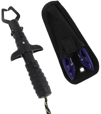 Alipis Pince de Pêche Leurre et Ouvre-Anneau, Acier Inoxydable et Tissu, Antidérapante, Portable, pour Anneau Brisé et Poisson, Pêche en Extérieur