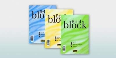 Idena Briefblock A4 50Bl. 70G/Qm,Gelocht,Kariert