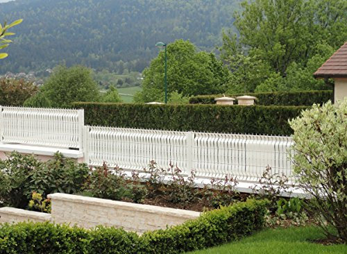 Jardideco - Lanière PVC pour palissade largeur 50 mm x 60 m+100 clips- Blanc
