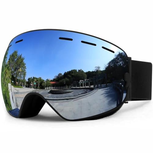 SPOSUNE Ski Goggles Over Glasses for Men Women Youth, Large, Max-Vision