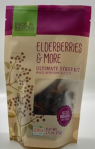 Elderberries & More Ultimate Syrup Mix - Makes Approx. 32 oz with Honey - Organic Dried Ingredients -Included Tea Bag - Elderberry, Rosehips, Hibiscus, Cinnamon Stick, and Whole Cloves