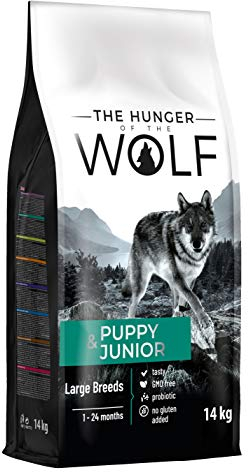 The Hunger of the Wolf Hundefutter für Welpen und Junghunde großer Rassen, Trockenfutter mit hohem Geflügelfleischanteil - 14 kg