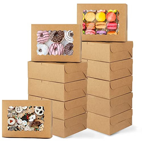 Tomedeks 12 x Scatola per torta in cartone, scatola di torta, scatola cupcakes, scatola di catering, scatola pasticceria cartone,scatola pasticceria per biscotti, caramelle, dolci, torte, cupcake e